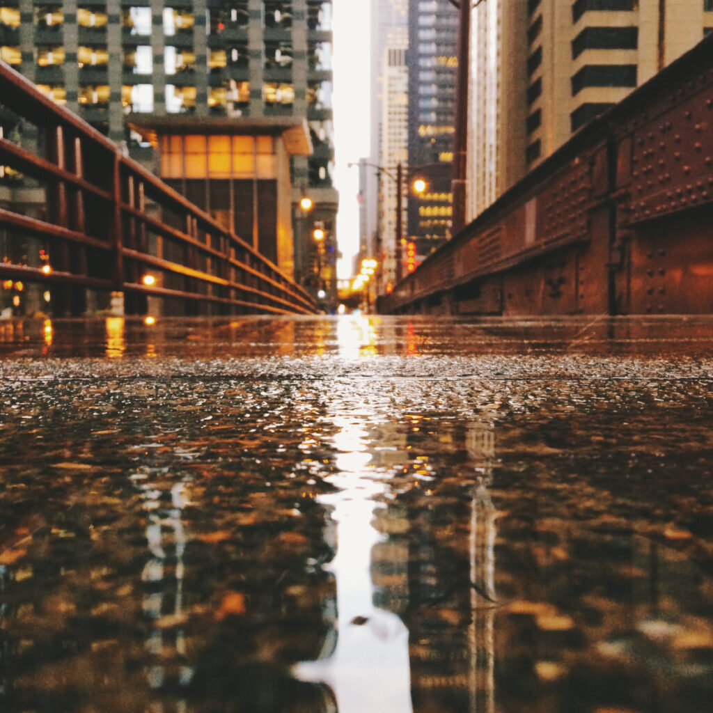 Rain Water on Street